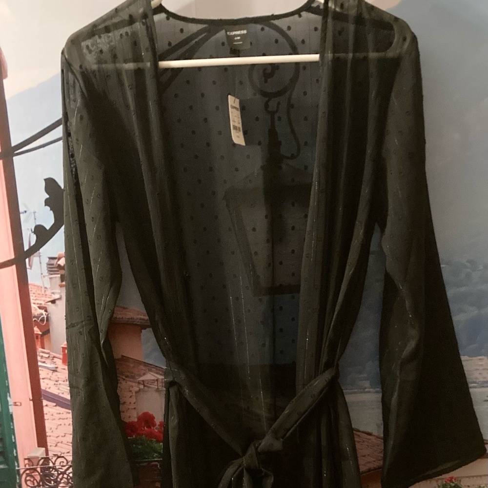 NWT Long Sheer Express Kimono S/M